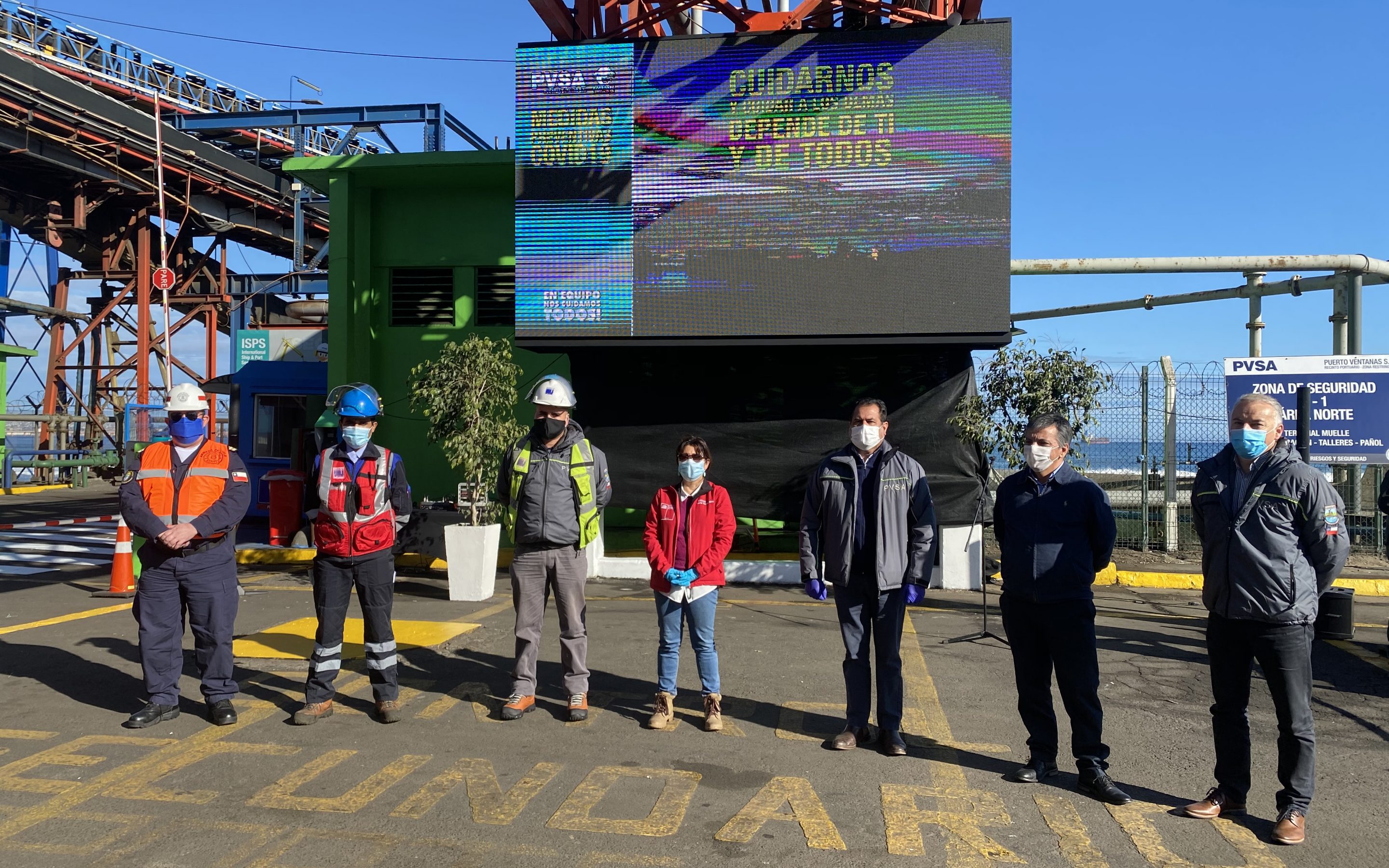Seremi del trabajo y Capitán de Puerto Quintero destacan trabajo conjunto de Puerto Ventanas y sus trabajadores en la prevención del Covid-19